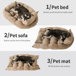 Tapete multifuncional para cama de cachorro 3 em 1, sofá para dormir, inverno quente, filhote de cachorro, gatinho, ninho, canil, almofada macia para animais de estimação, cães e gatos