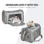 Saco de transporte para cães, mochila lateral macia para transportar animais de estimação, sacos de viagem para cães, transporte aprovado pela companhia aérea para cães pequenos, gatos de saída