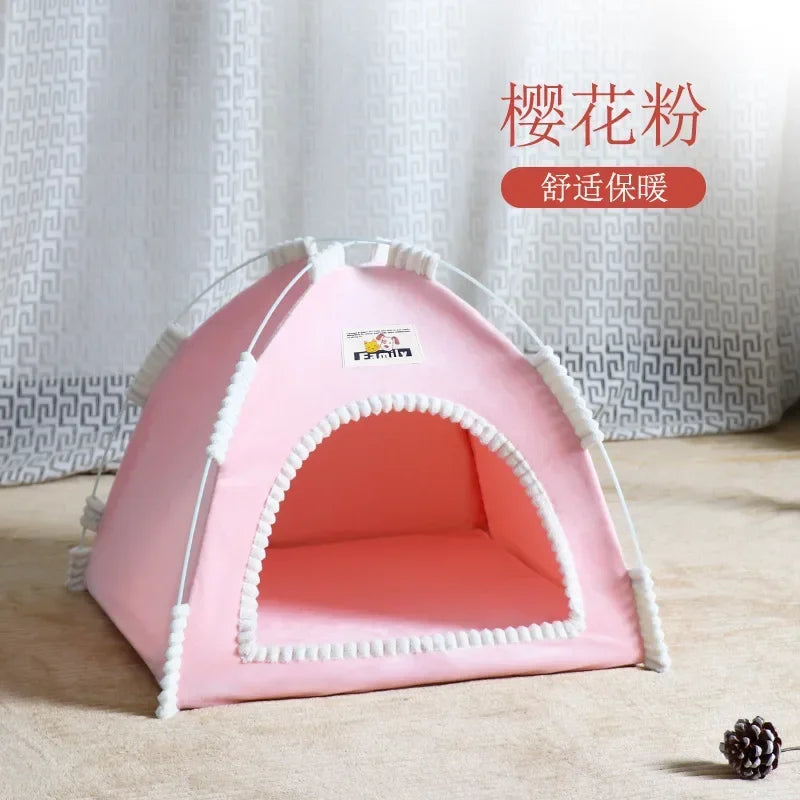 Four Seasons Universal Pet Tent, removível e lavável gato e cão ninho, respirável dobrável casa de gato, verão, novo
