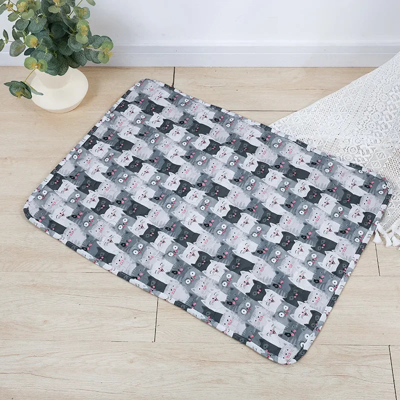 Almofada de xixi para animais de estimação, lavável, fralda para animais de estimação, tapetes reutilizáveis para cães, cama de urina, lavável, almofada de treinamento para cães, quatro estações, capa para animais de estimação