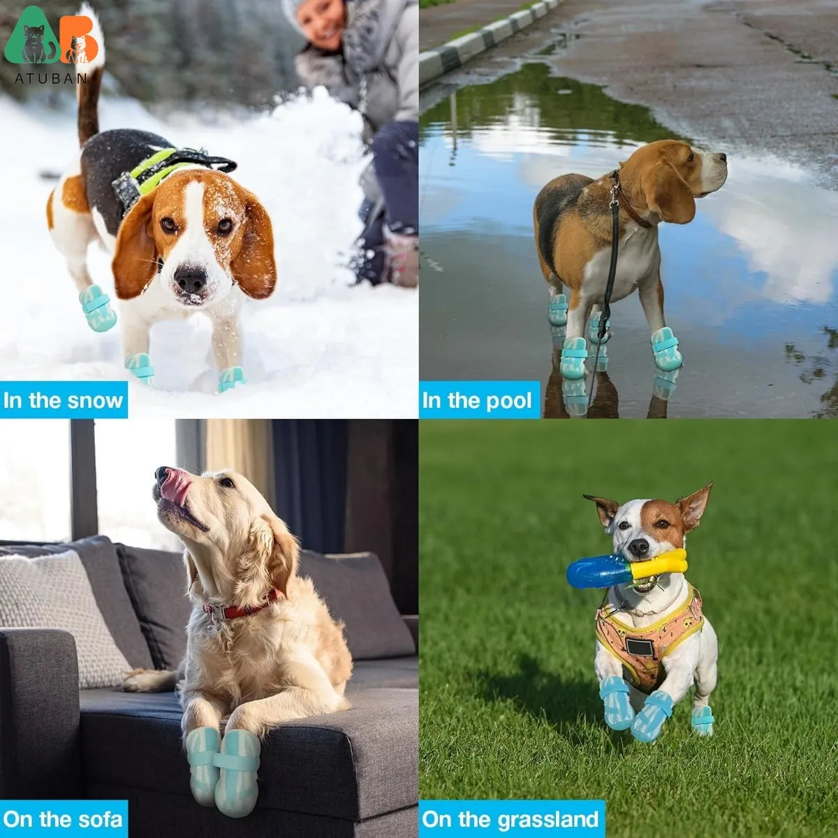 Sapatos para cães, botas respiráveis de malha para caminhadas, corrida, caminhadas, botas macias e antiderrapantes com sola de borracha robusta, alças ajustáveis