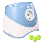 Lanzador de bola para cães, lançador de bola para cães com 3 bolas de tênis, brinquedos interativos para cães, diversão, ambiente interno e externo, distância ajustável