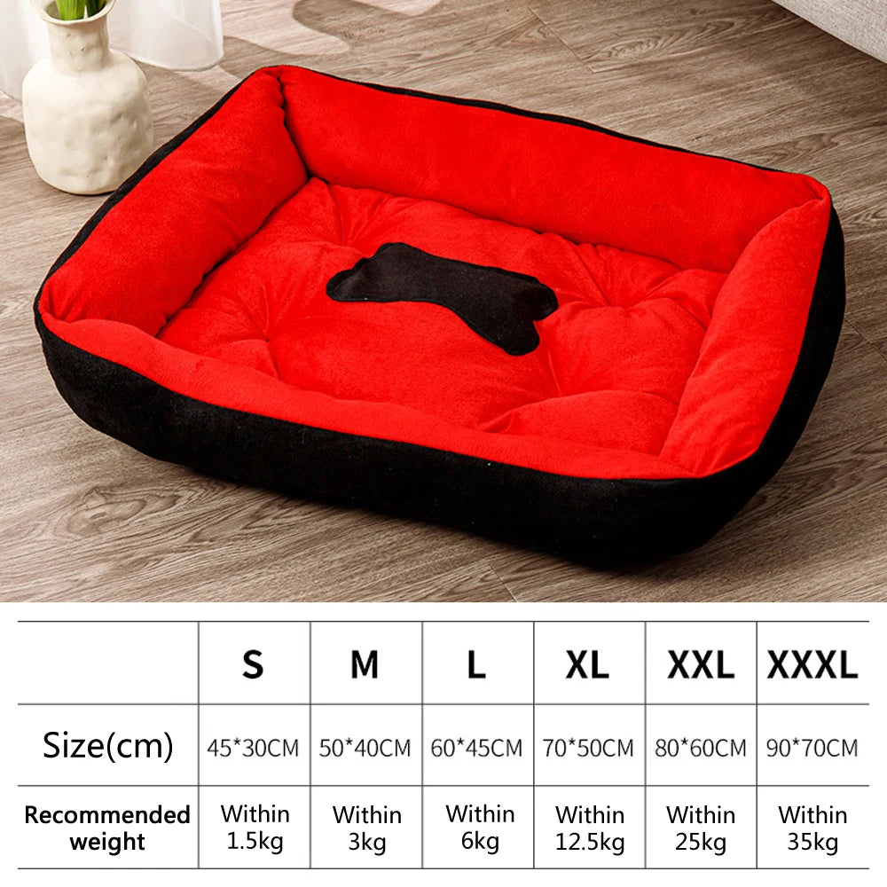 Cama grande para cães, cama quente para gatos, sofá, casa para cães, tapete grosso, cesta respirável para suprimentos para cães