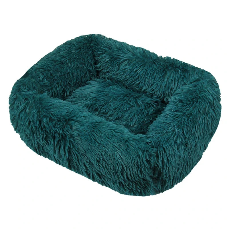 Cama retangular de pelúcia para cachorro, tapete quente de inverno, pequeno, médio e grande, para animais de estimação, canil, filhote de cachorro, sofacama, almofada para gato, animais de estimação, acessórios para sofá