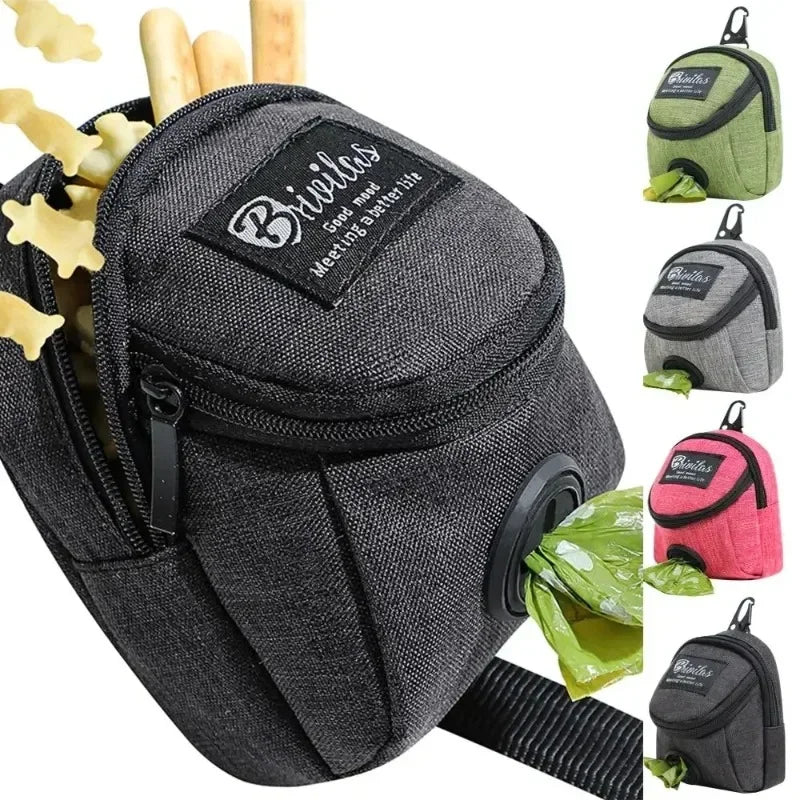 Multifuncional portátil pet treat bolsa dispensador de cocô saco de treinamento do cão durável ao ar livre acessórios para cães e gatos