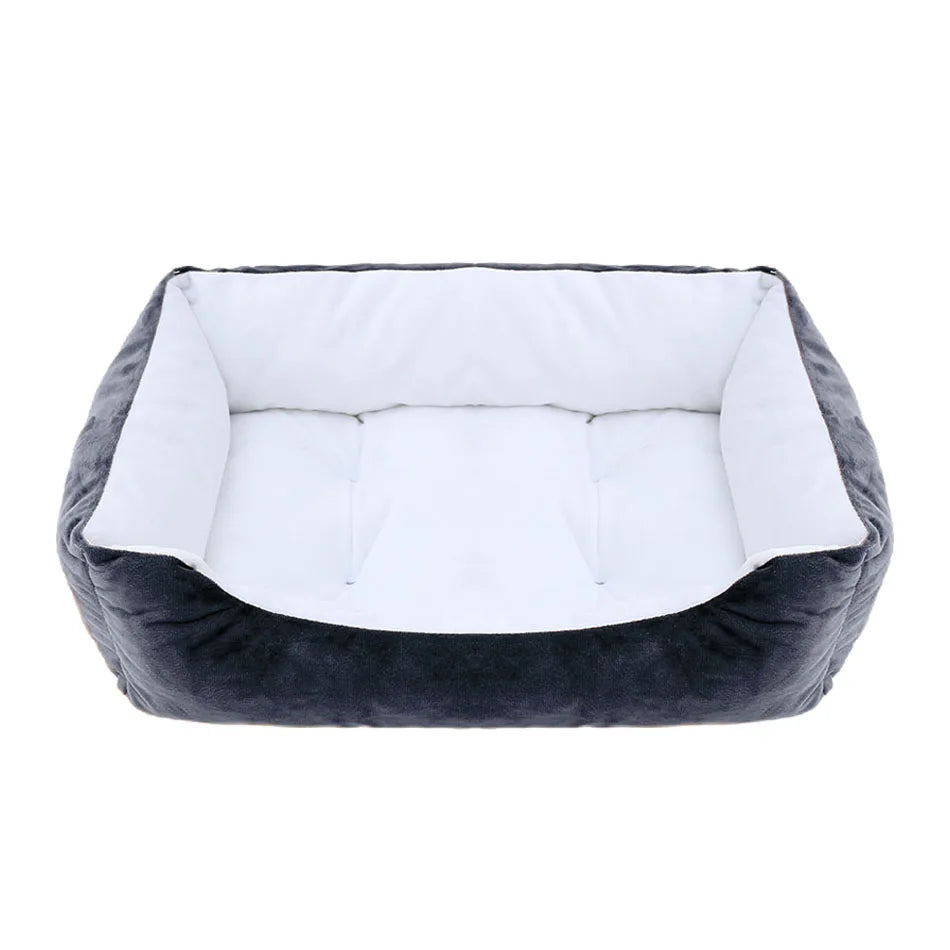 Cama para cão gato animal de estimação quadrado casil de pelúcia médio pequeno cão sofá cama almofada pet calmante cama do cão casa suprimentos para animais de estimação acessórios