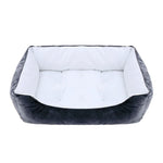 Cama para cão gato animal de estimação quadrado casil de pelúcia médio pequeno cão sofá cama almofada pet calmante cama do cão casa suprimentos para animais de estimação acessórios