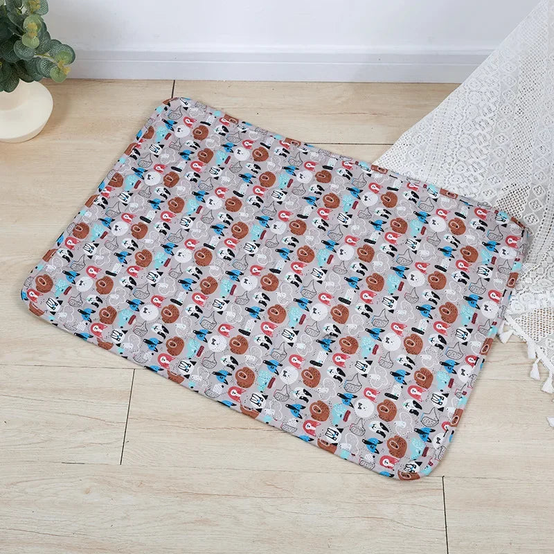 Almofada de xixi para animais de estimação, lavável, fralda para animais de estimação, tapetes reutilizáveis para cães, cama de urina, lavável, almofada de treinamento para cães, quatro estações, capa para animais de estimação