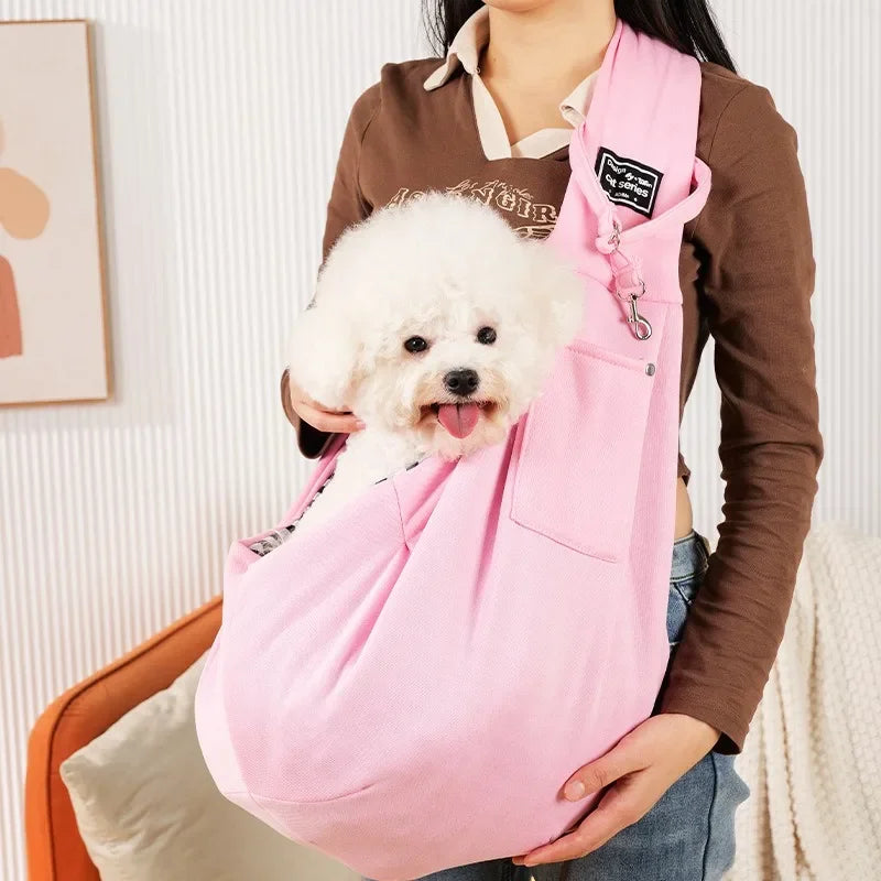 Bolsa confortável para cães, bolsa de ombro crossbody para animais de estimação, viagem ao ar livre, portátil, gato, filhote de cachorro, bolsa de transporte para animais de estimação
