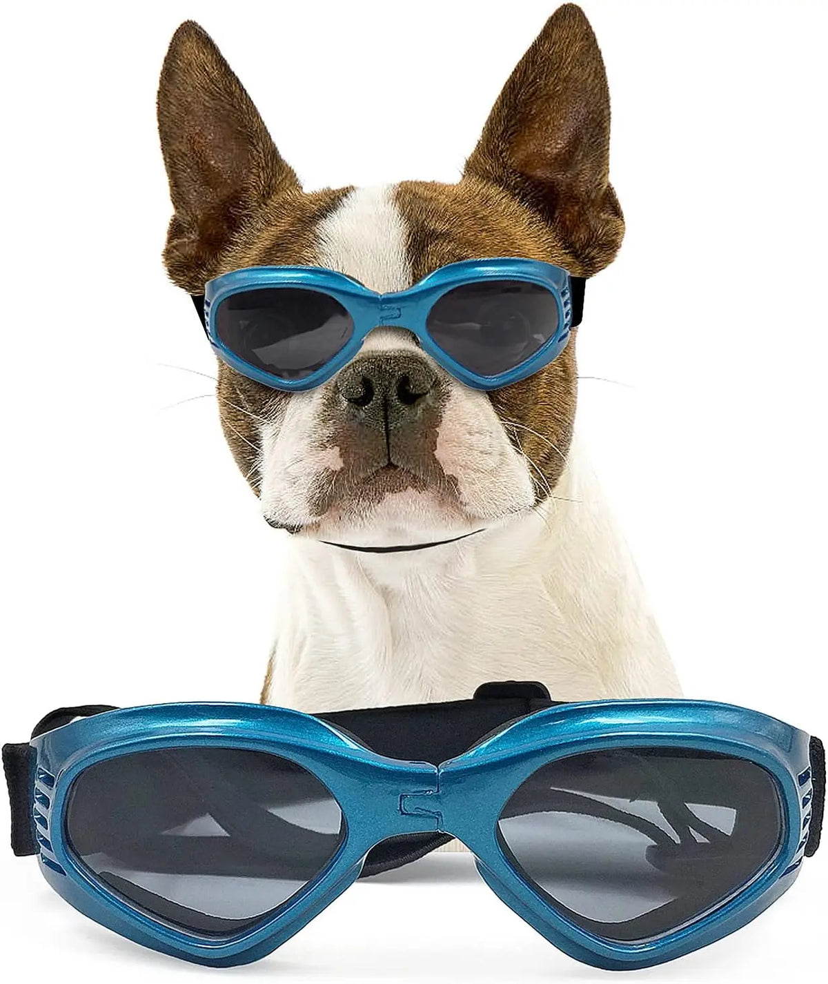 ATUBAN Óculos de sol para cães pequenos, à prova d'água, à prova de vento, proteção UV, óculos de sol para animais de estimação, motocicleta para cachorrinho, gato (VERMELHO)