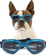 ATUBAN Óculos de sol para cães pequenos, à prova d'água, à prova de vento, proteção UV, óculos de sol para animais de estimação, motocicleta para cachorrinho, gato (VERMELHO)