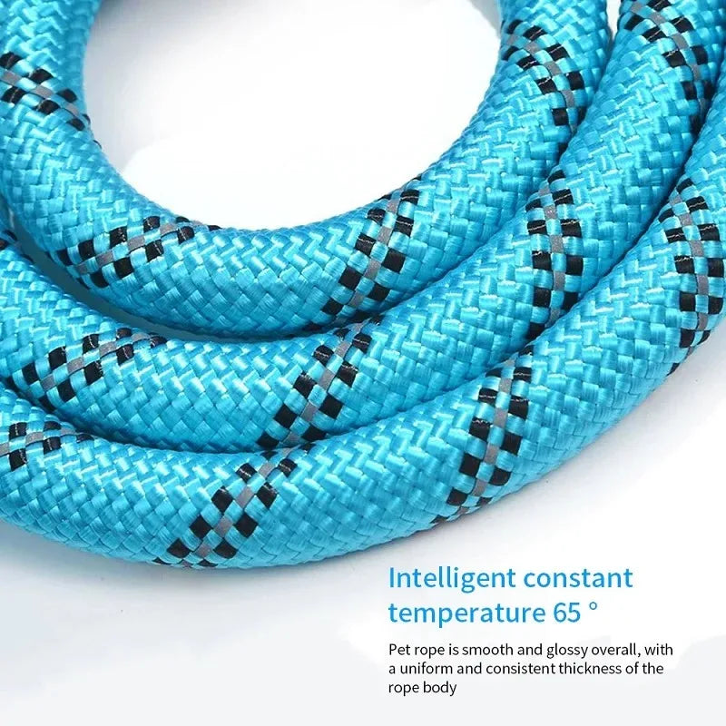 Coleira forte para cães, 150cm, coleira reflexiva para animais de estimação, para grande, pequeno, médio e grande, arrasto, reboque, golden retriever