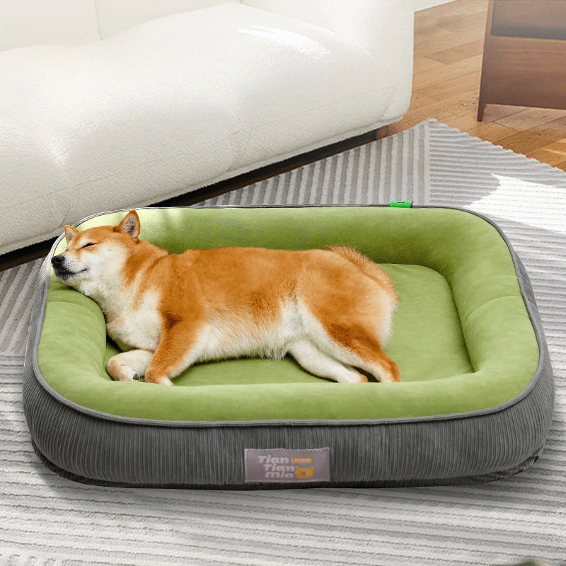 Cama de cachorro lavável removível para todas as estações para cães pequenos/médio - Tapete térmico de inverno para sofá para animais de estimação com capa removível