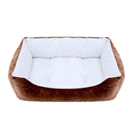 Cama para cão gato animal de estimação quadrado casil de pelúcia médio pequeno cão sofá cama almofada pet calmante cama do cão casa suprimentos para animais de estimação acessórios