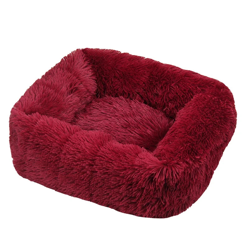 Cama retangular de pelúcia para cachorro, tapete quente de inverno, pequeno, médio e grande, para animais de estimação, canil, filhote de cachorro, sofacama, almofada para gato, animais de estimação, acessórios para sofá