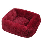 Cama retangular de pelúcia para cachorro, tapete quente de inverno, pequeno, médio e grande, para animais de estimação, canil, filhote de cachorro, sofacama, almofada para gato, animais de estimação, acessórios para sofá
