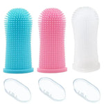 3/1 pçs escova de dentes de dedo para animais de estimação produtos para animais de estimação escova de dentes de gato para produtos de cães limpeza de dentes para cães pequenos gatos dentes limpos filhote de cachorro