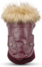 Atuban casacos de couro do cão à prova dwaterproof água casaco de inverno do cão filhote de cachorro jaquetas para cães de pequeno a médio roupas para animais de estimação roupas para cães de inverno