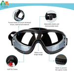 Óculos de sol para cães, alça ajustável para viagens, esqui e antiembaçante, óculos de neve para cães de médio a grande porte