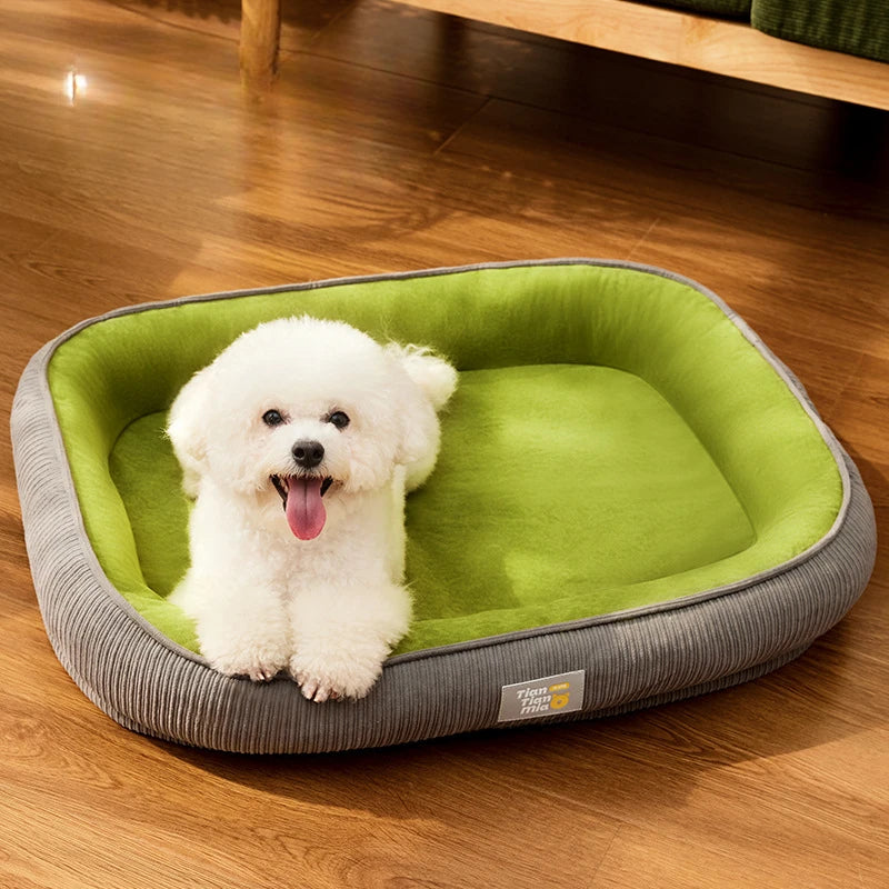 Cama de cachorro lavável removível para todas as estações para cães pequenos/médio - Tapete térmico de inverno para sofá para animais de estimação com capa removível