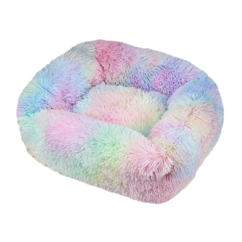 Cama retangular de pelúcia para cachorro, tapete quente de inverno, pequeno, médio e grande, para animais de estimação, canil, filhote de cachorro, sofacama, almofada para gato, animais de estimação, acessórios para sofá