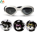 ATUBAN Óculos de sol para cães pequenos, à prova d'água, à prova de vento, proteção UV, óculos de sol para animais de estimação, cachorrinho, gato (branco
