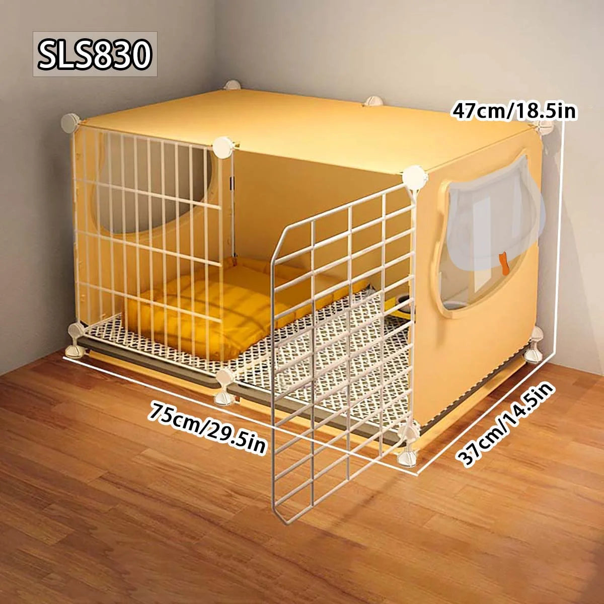 Gaiola para cães Pequeno Cachorro Pomerânia Teddy do Urso para animais de estimação Outono Inverno canil quente Cão médio com separação de banheiro