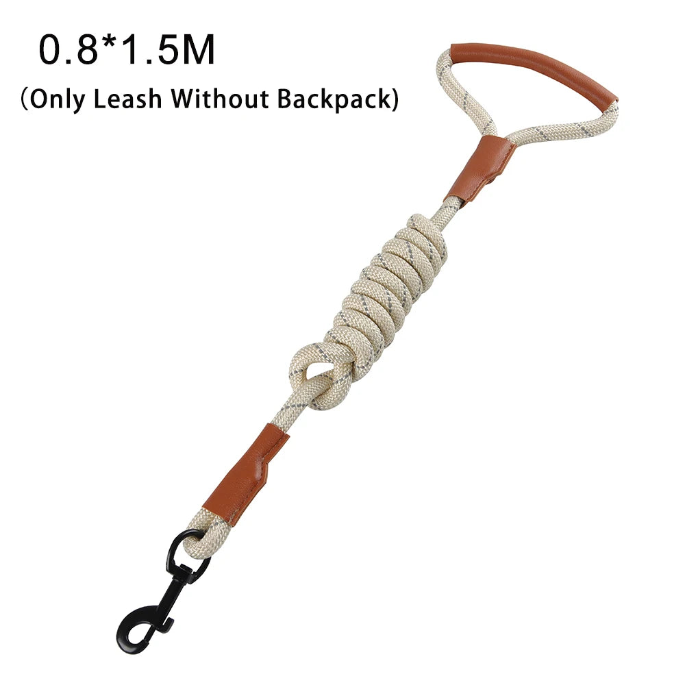 Mochila para animais de estimação, à prova d'água, para cães, filhote de cachorro, com coleira, viagem ao ar livre, lanches, buldogue francês, acessórios para cães