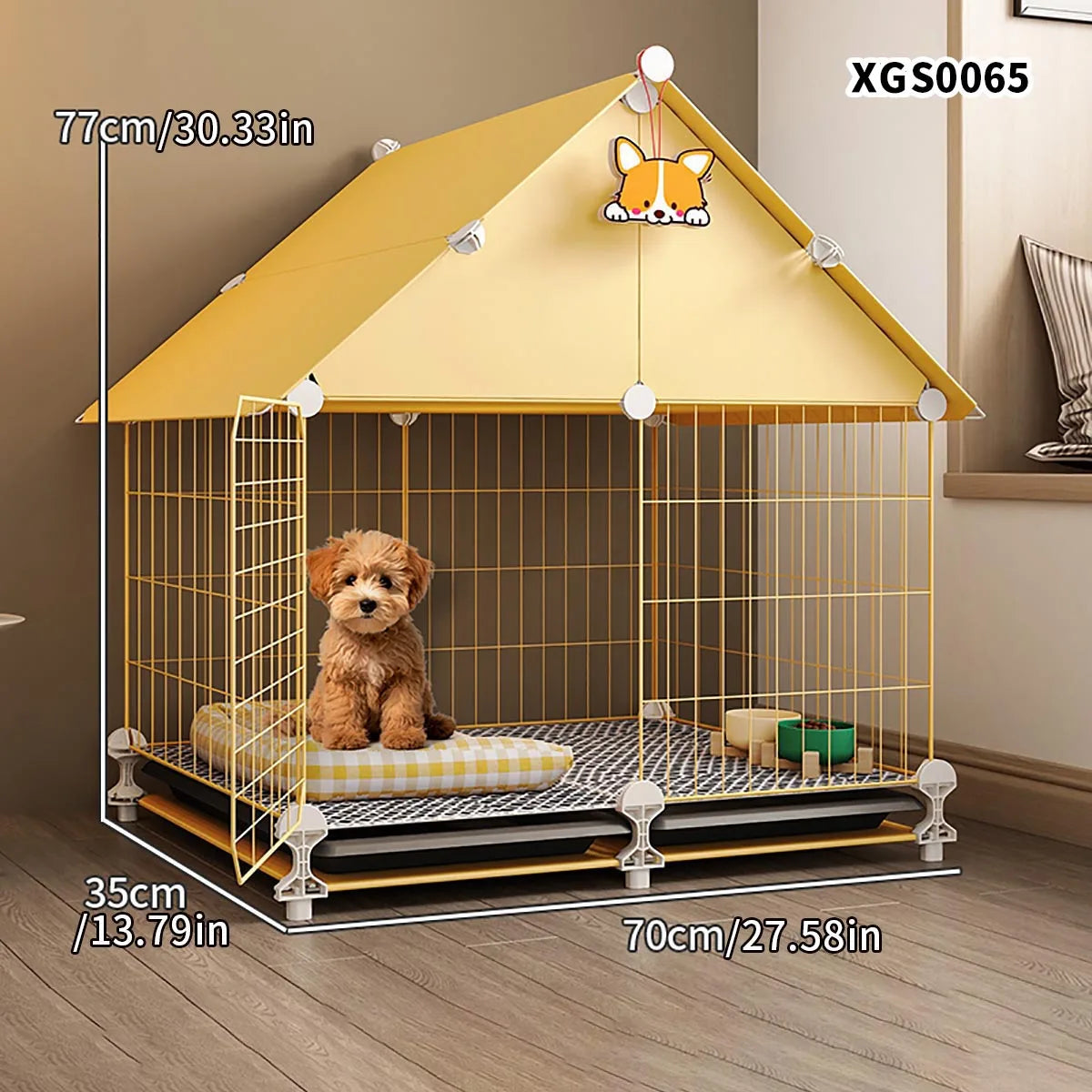 Gaiola para cães, casa interna, tamanho pequeno, cães com vaso sanitário separado, cerca para cães de estimação, teddy bichon, casa especial para cães