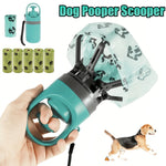 Colher portátil para cocô de cachorro, limpador de resíduos para animais de estimação ao ar livre, saco de lixo embutido, portátil, design sem toque