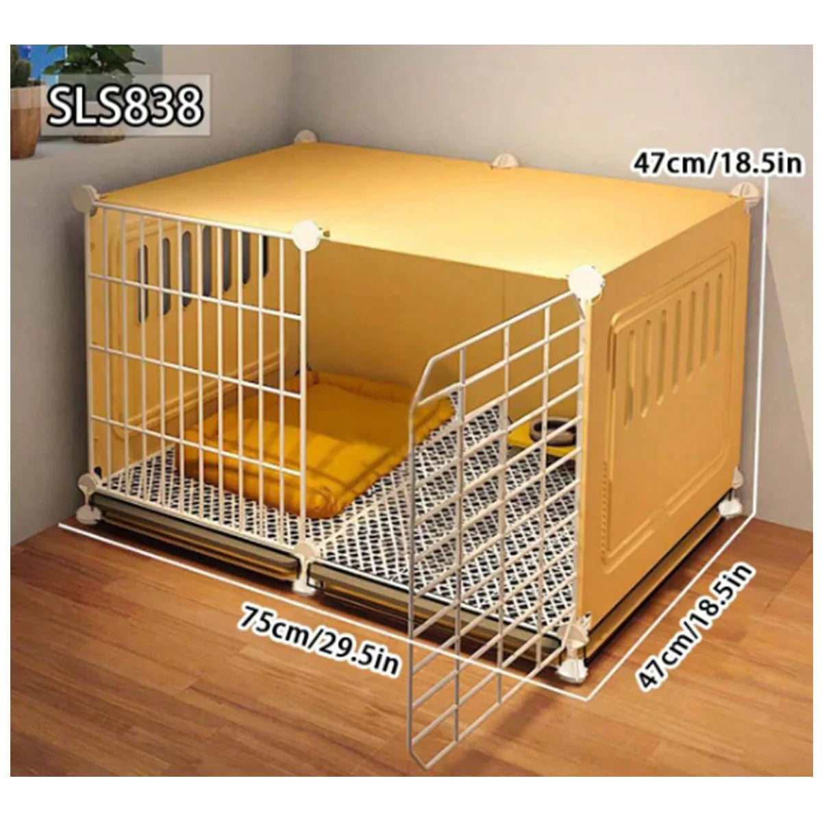 Gaiola para cães Pequeno Cachorro Pomerânia Teddy do Urso para animais de estimação Outono Inverno canil quente Cão médio com separação de banheiro