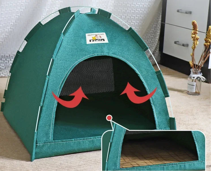 Four Seasons Universal Pet Tent, removível e lavável gato e cão ninho, respirável dobrável casa de gato, verão, novo