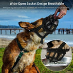 Focinho de silicone macio para cachorro, cesta respirável, focinhos para cães pequenos, médios, grandes e x-grandes, cachorrinho, evita latidos, capa de boca para cachorro