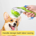 Escova de espuma para banho de cães de estimação, escova de banho para gatos, escovas de shampoo para cães, massagem, aliciamento, ferramenta de banho