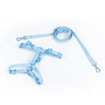 Conjunto de coleira para animais de estimação, série macaron, cabeça dupla, ajustável, colete para cães pequenos e médios, moda para animais de estimação