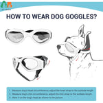 ATUBAN Óculos de sol para cães pequenos, à prova d'água, à prova de vento, proteção UV, óculos de sol para animais de estimação, cachorrinho, gato (branco