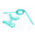 Conjunto de coleira para animais de estimação, série macaron, cabeça dupla, ajustável, colete para cães pequenos e médios, moda para animais de estimação