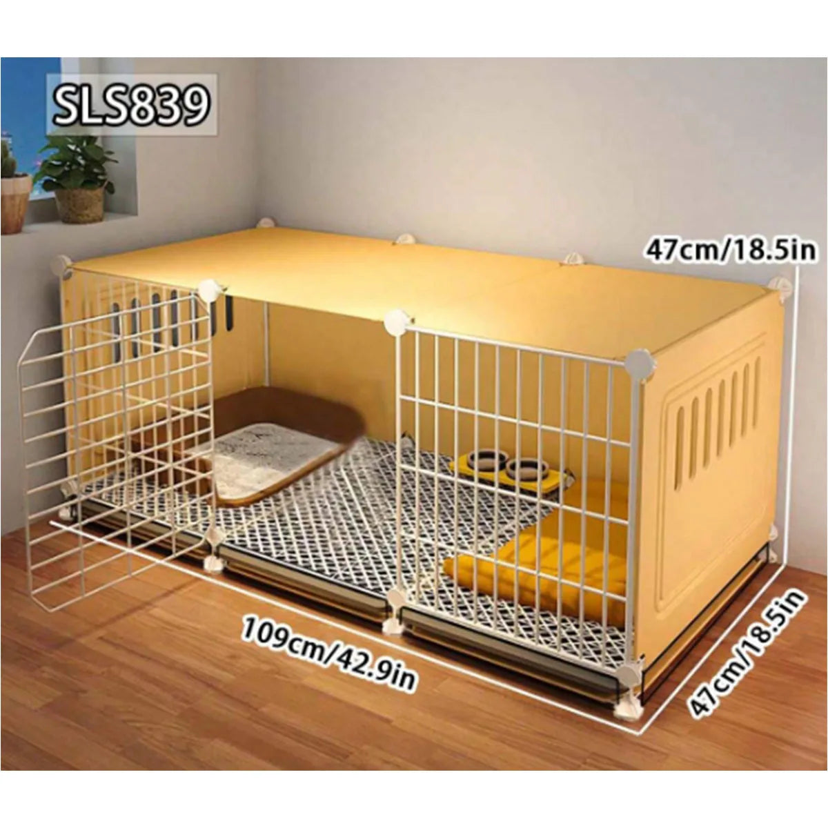 Gaiola para cães Pequeno Cachorro Pomerânia Teddy do Urso para animais de estimação Outono Inverno canil quente Cão médio com separação de banheiro