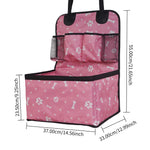 Assento de carro para cães com bolsos de armazenamento, assento dianteiro durável para animais de estimação à prova de arranhões para cães pequenos a médios