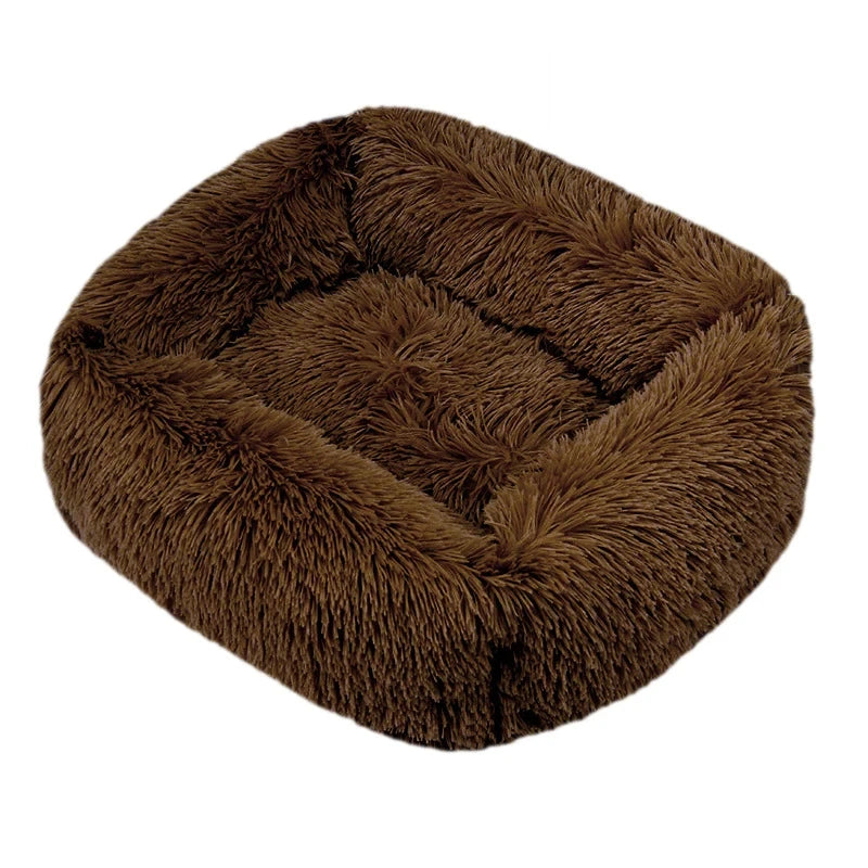 Cama retangular de pelúcia para cachorro, tapete quente de inverno, pequeno, médio e grande, para animais de estimação, canil, filhote de cachorro, sofacama, almofada para gato, animais de estimação, acessórios para sofá