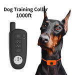Impermeável choque elétrico Dog Training Collar, som de vibração, colar de casca para cães pequenos, médios, grandes, 1000 pés