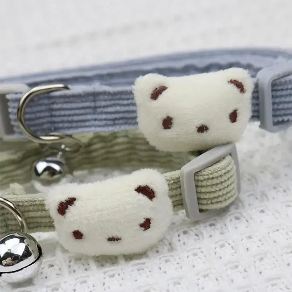 Dля собак adorável coleira para animais de estimação ajustável estilo desenho animado macio colar para animais de estimação com sino ajustável pequeno coleira para cães e gatos suprimentos para animais de estimação