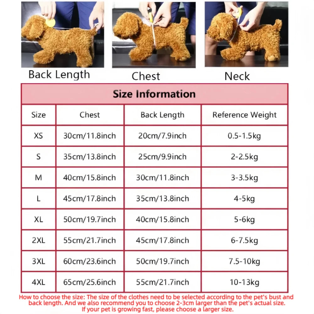 Macacão Quente Cães