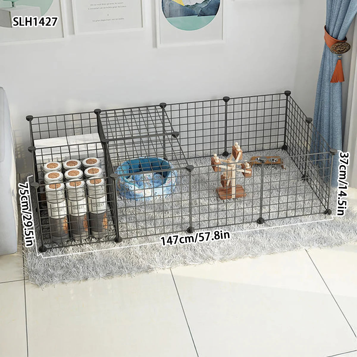 Ferro interior Pet Cerco, pequeno cão isolamento porta, coelho Guardrail, Teddy Fence, cão casa, gato gaiola