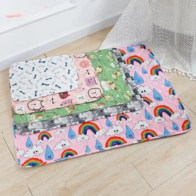 Almofada de xixi para animais de estimação, lavável, fralda para animais de estimação, tapetes reutilizáveis para cães, cama de urina, lavável, almofada de treinamento para cães, quatro estações, capa para animais de estimação