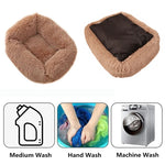Cama retangular de pelúcia para cachorro, tapete quente de inverno, pequeno, médio e grande, para animais de estimação, canil, filhote de cachorro, sofacama, almofada para gato, animais de estimação, acessórios para sofá