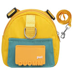 Bolsa de armazenamento de lanche para animais de estimação com coleira, mochila multifuncional de grande capacidade para cães, mochila com arnês ajustável, adequada para viagens para animais de estimação