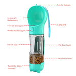 3 em 1 - Garrafa Portátil para Cachorros