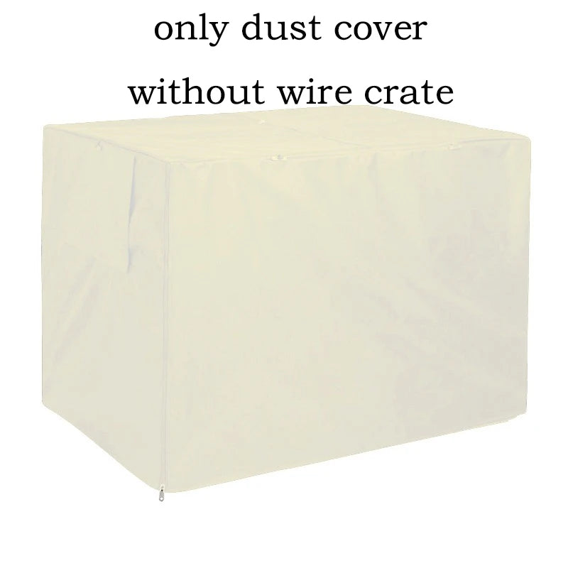 Canil do cão de estimação capa 210d oxford dustproof impermeável durável gaiola do cão capa poeira ao ar livre dobrável universal gaiola do cão acessório