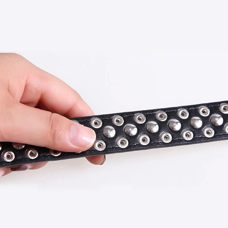 Coleira cravejada cravejada anti-mordida para cães pequenos, médios e grandes, esporte acolchoado, buldogue, pug, filhote de cachorro, coleira grande, suprimentos para animais de estimação